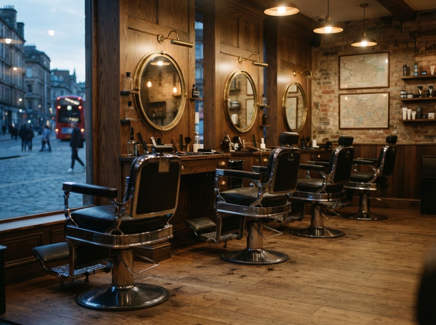 Three chairs at Kingsway Barbers